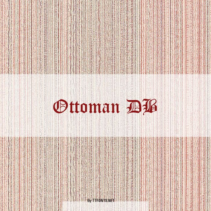 Ottoman DB example